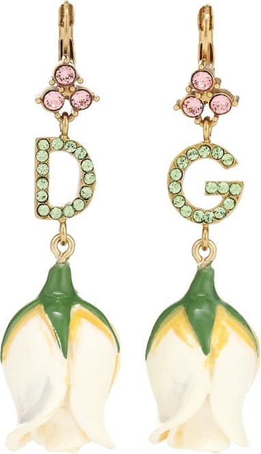 Dolce & Gabbana DG embellished tulip earrings