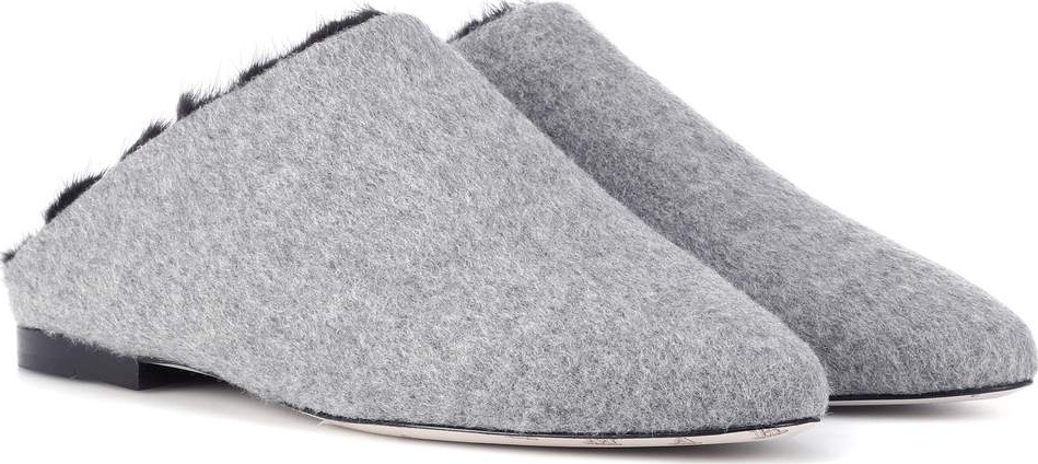 Max Mara Pensile mink fur-trimmed slippers