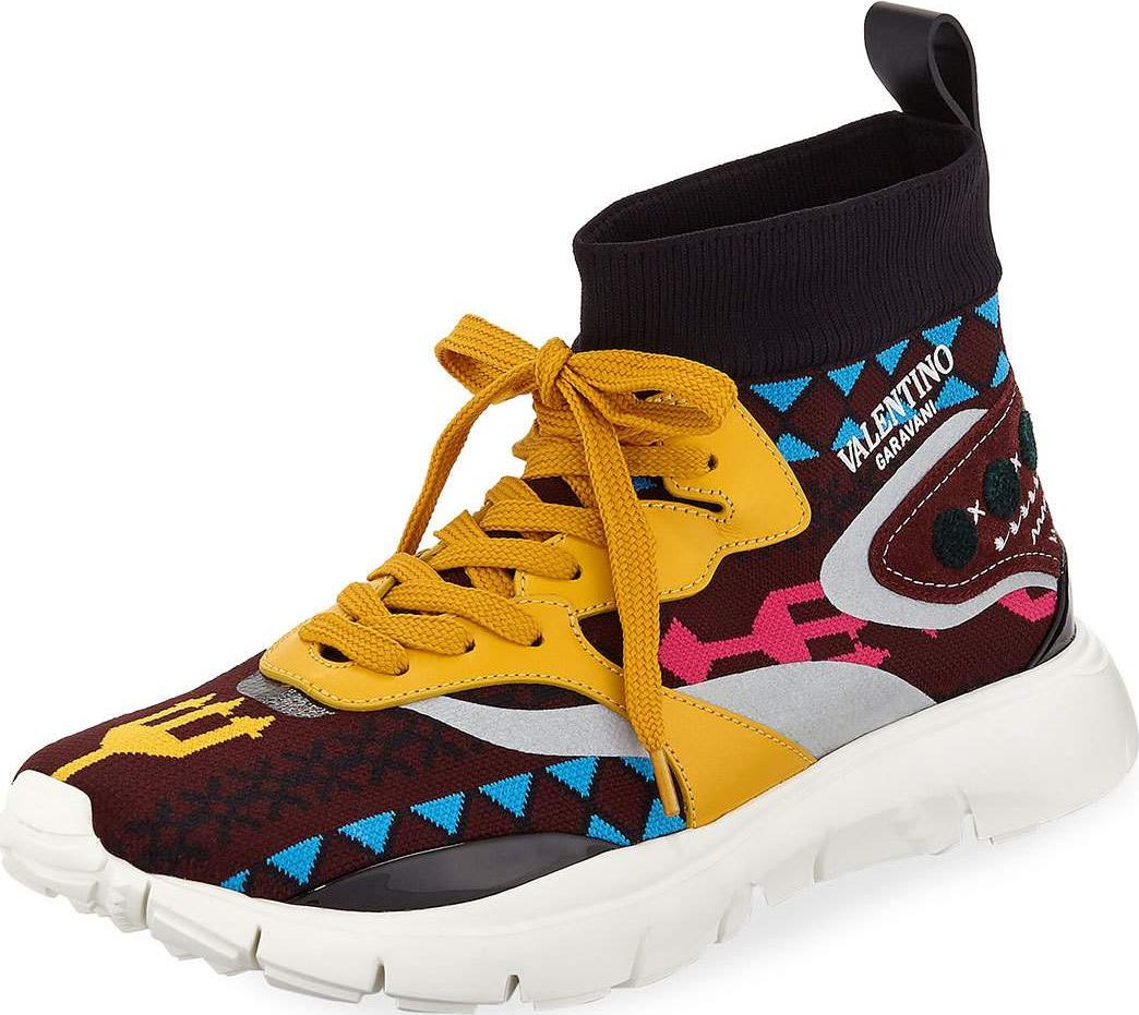 Valentino Men's Multicolor Sock Trainer Sneaker Valentino Men's Multicolor Sock Trainer Sneaker