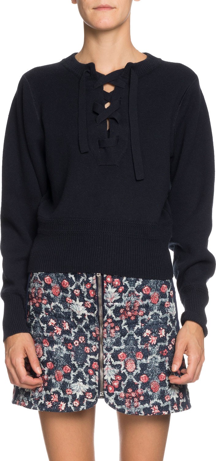 Isabel Marant Etoile Kaylyn Lace-Up Pullover Sweater