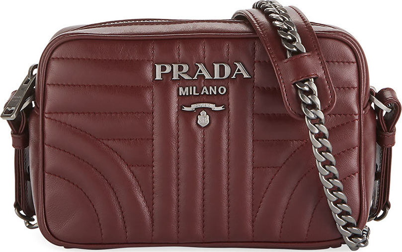 Prada Quilted Soft Calf Diagramme Camera Bag