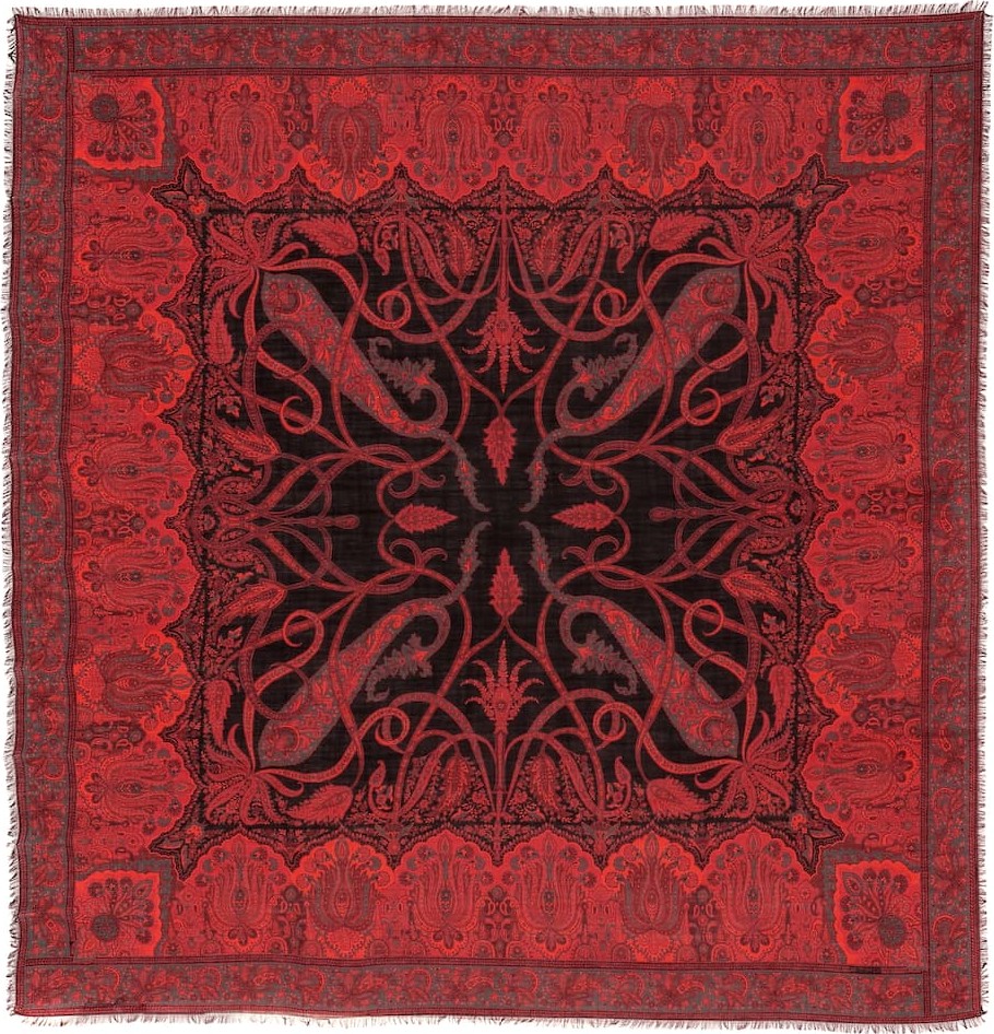Etro Paisley-print wool and silk scarf