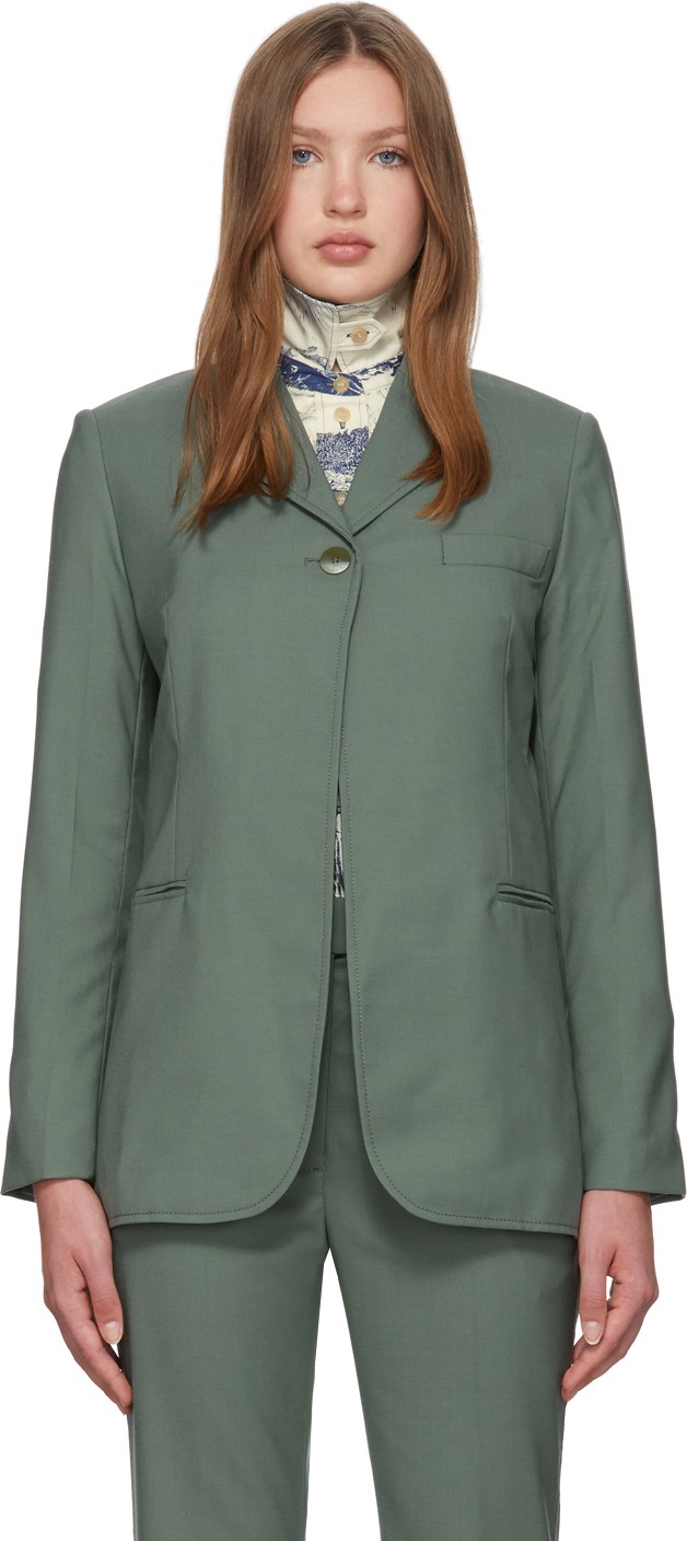 3.1 Phillip Lim Green Merino Woolmark Blazer