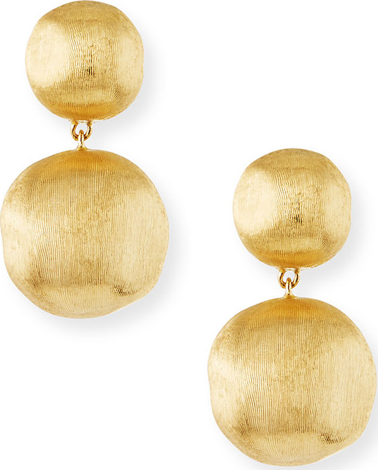 Marco Bicego Africa 18K Gold Two-Drop Earrings