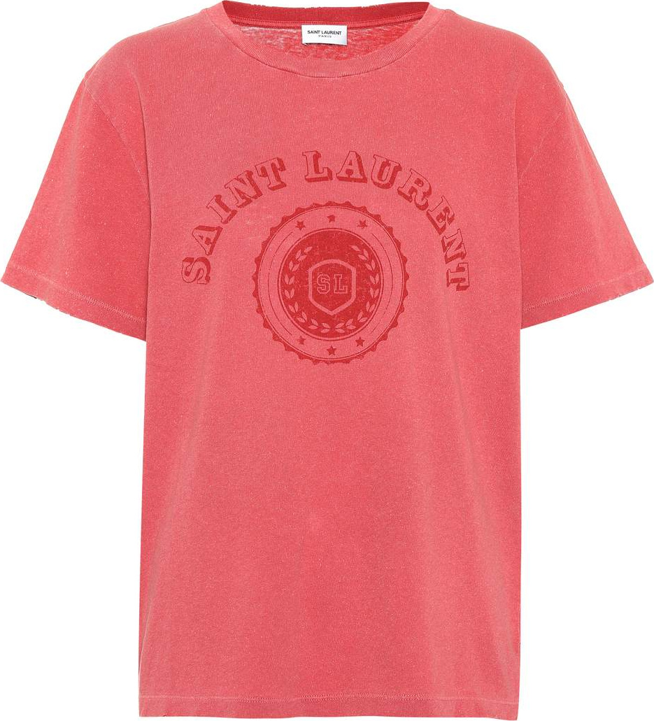 Saint Laurent Printed cotton T-shirt
