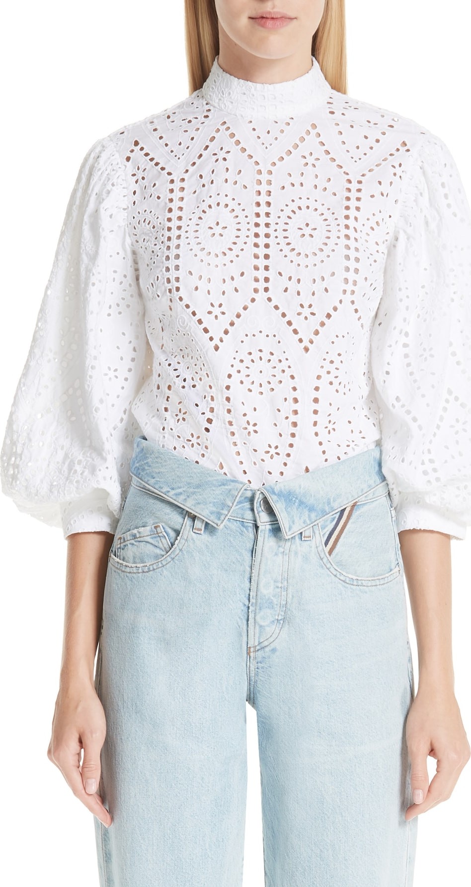 Ganni Falcon Broderie Anglaise Shirt