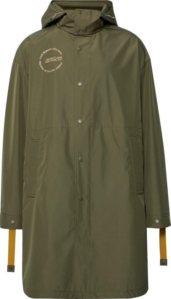 Helmut Lang Oversized Logo-Print Recycled Shell Hooded Parka