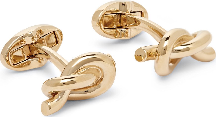 Mulberry Knotted Gold-Plated Cufflinks