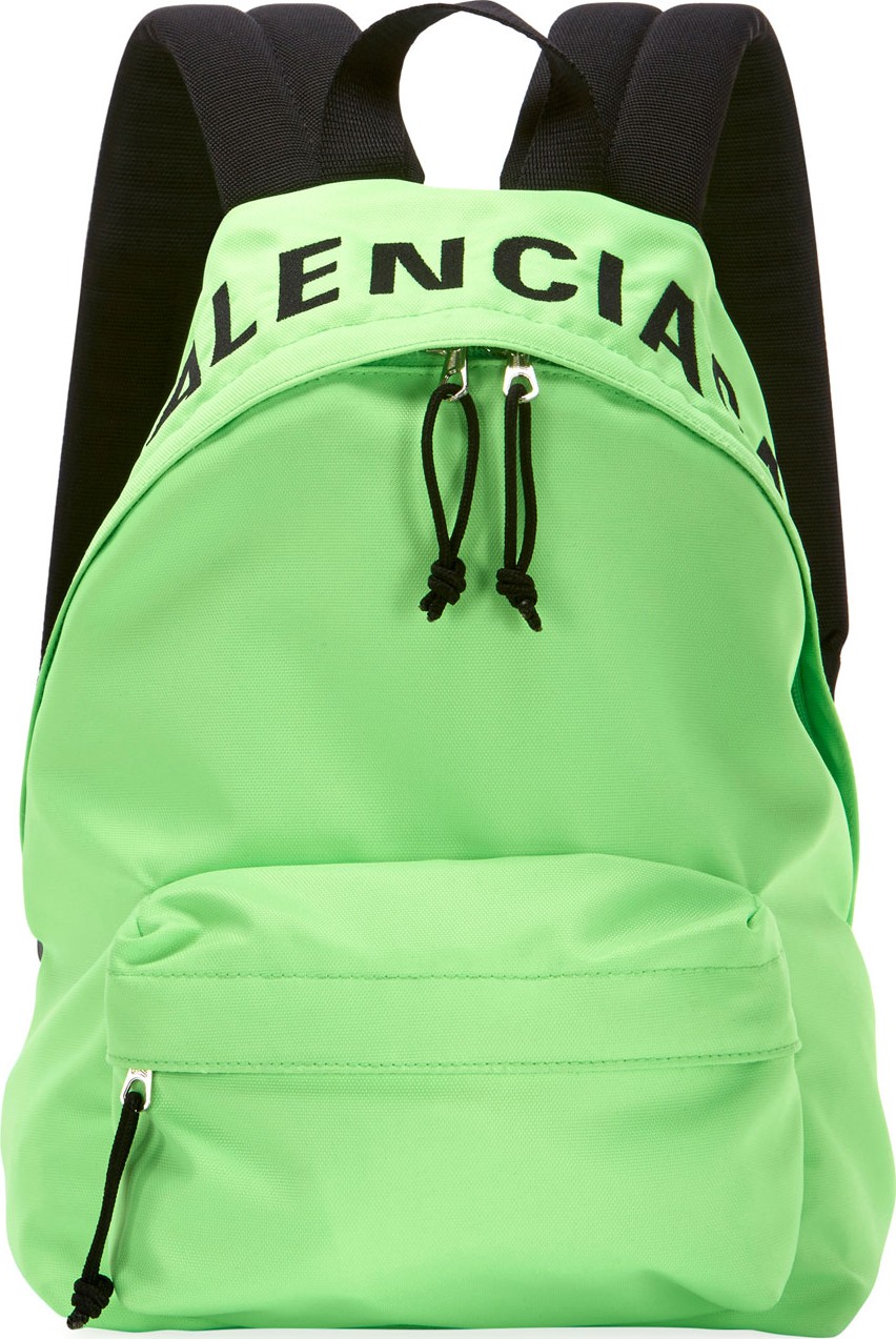 Balenciaga Wheel Logo-Print Nylon Backpack