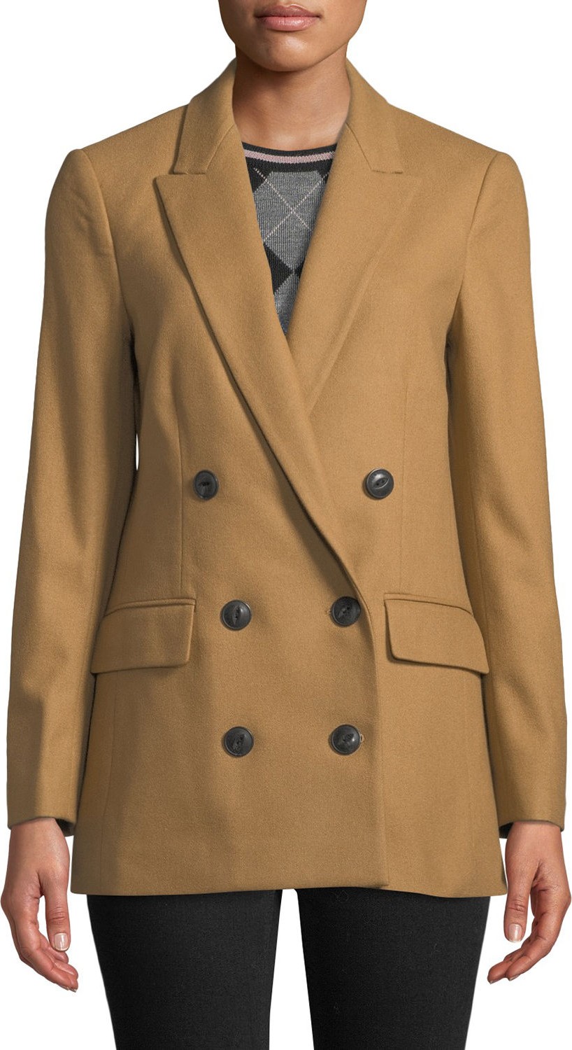 Rag & Bone Ellie Oversized Double-Breasted Wool Blazer