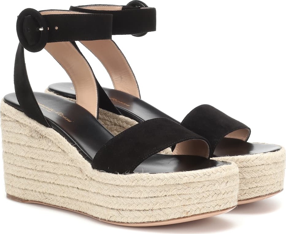 Gianvito Rossi Exclusive to Mytheresa – 45 suede espadrille wedges