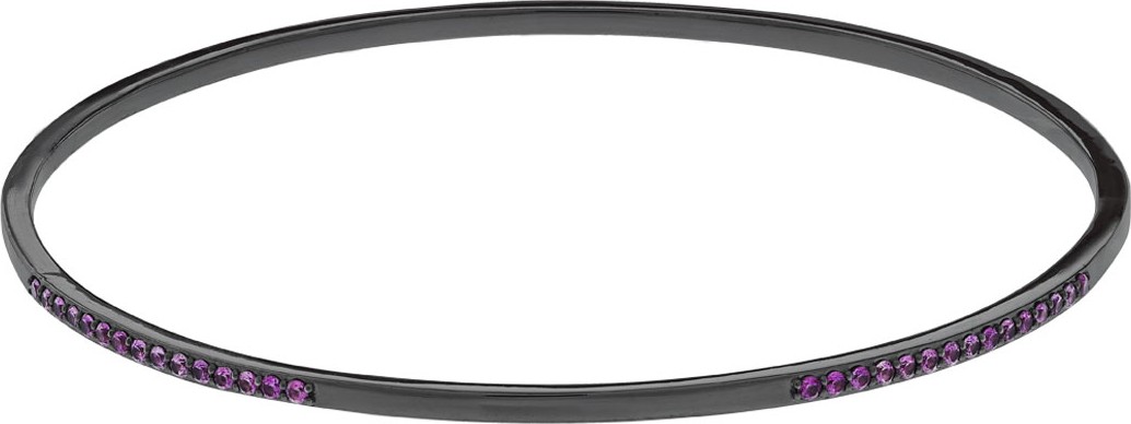 Lana Electric Pink Sapphire Bangle in 14K Black Gold