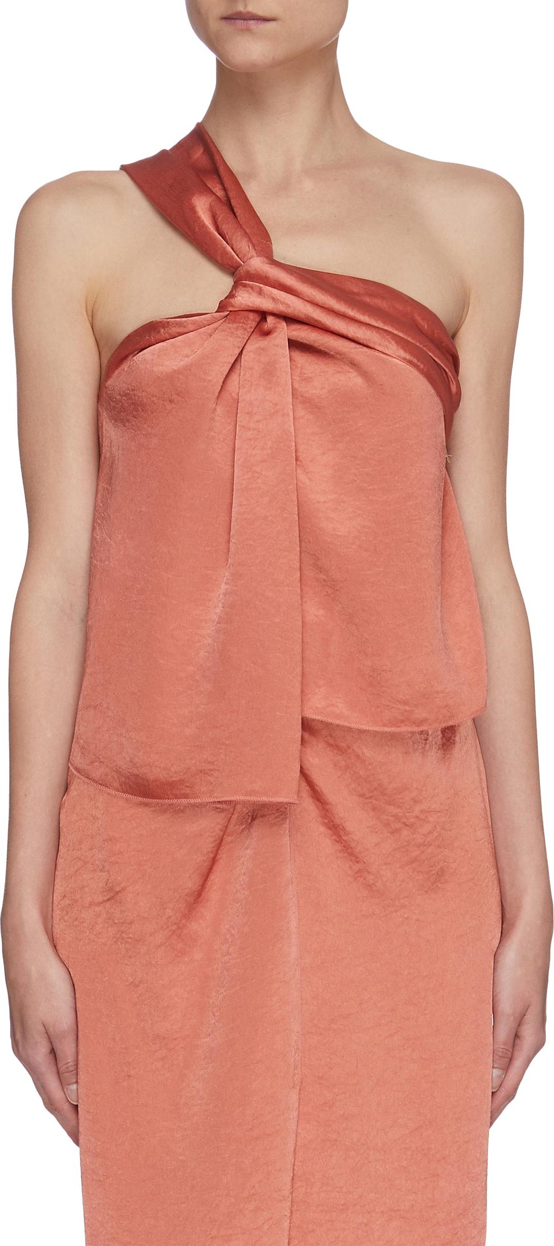 Nanushka 'Manon' twisted front one shoulder strap top