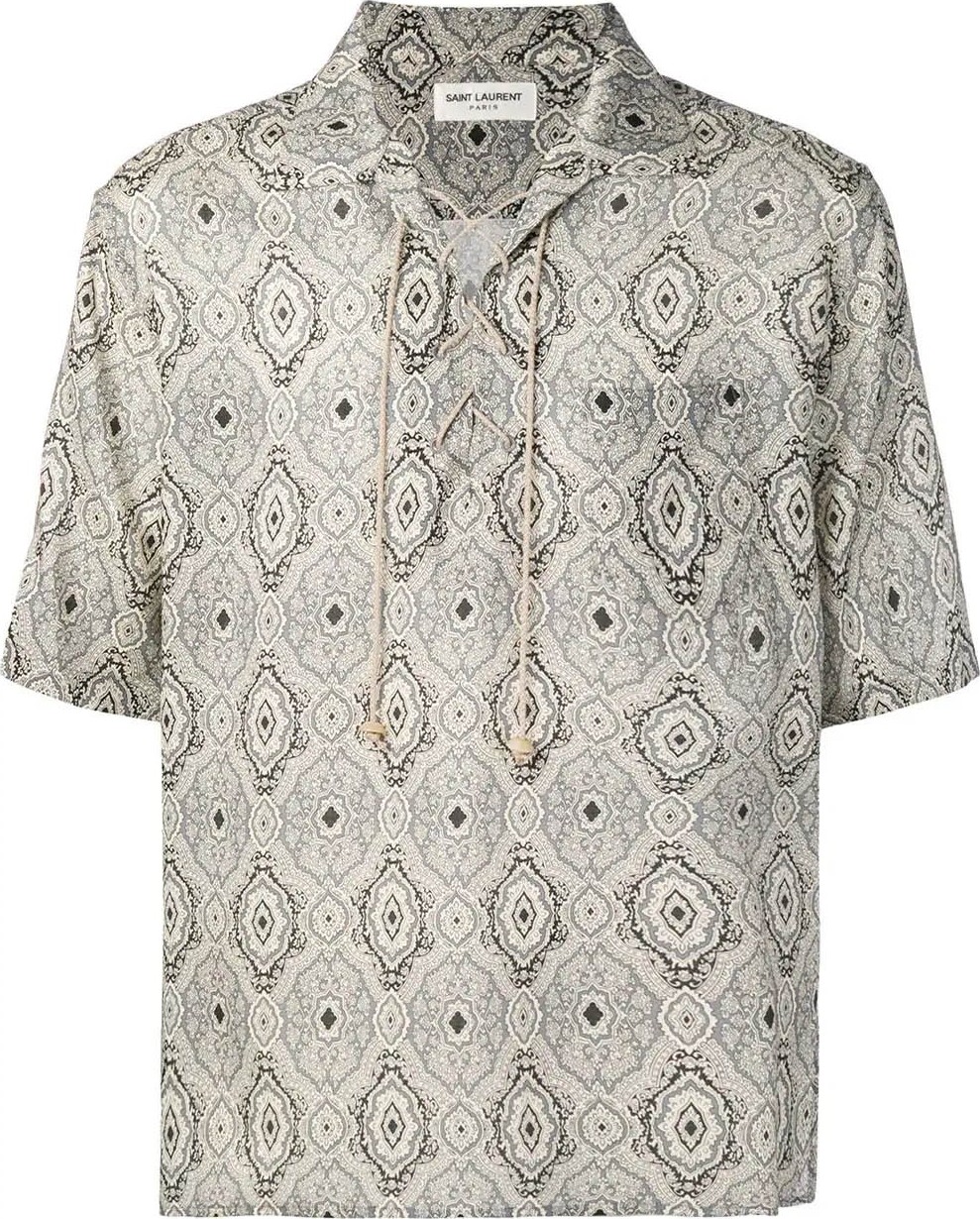 Saint Laurent Patterned short sleeve button-up
