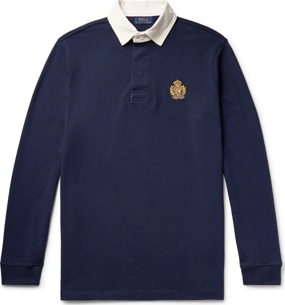 Polo Ralph Lauren Logo-Embroidered Twill-Trimmed Cotton-Jersey Polo Shirt