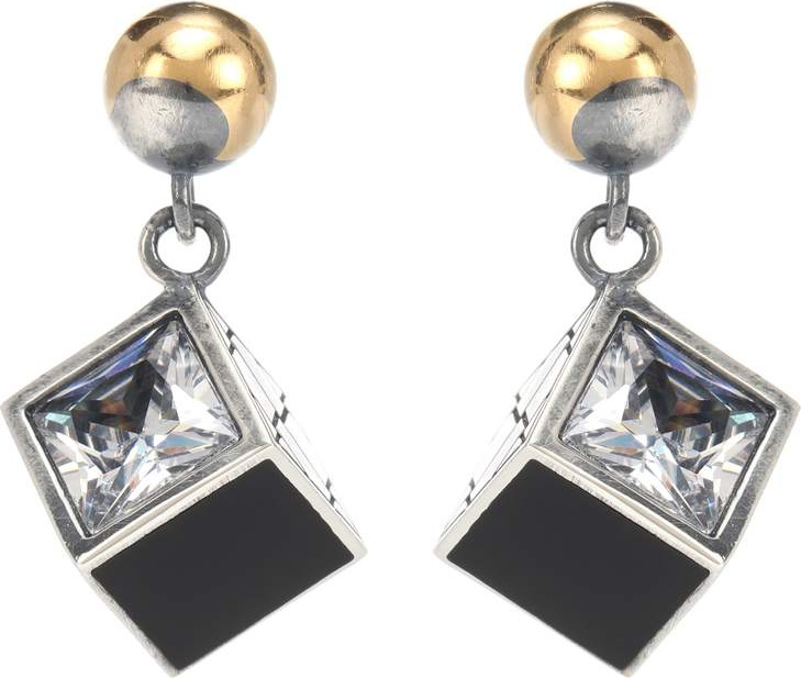 Bottega Veneta Sterling silver earrings with cubic zirconia