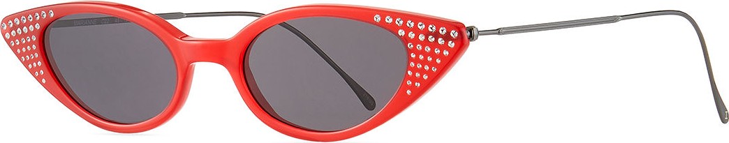 Illesteva Marianne Crystal Studded Cat-Eye Sunglasses