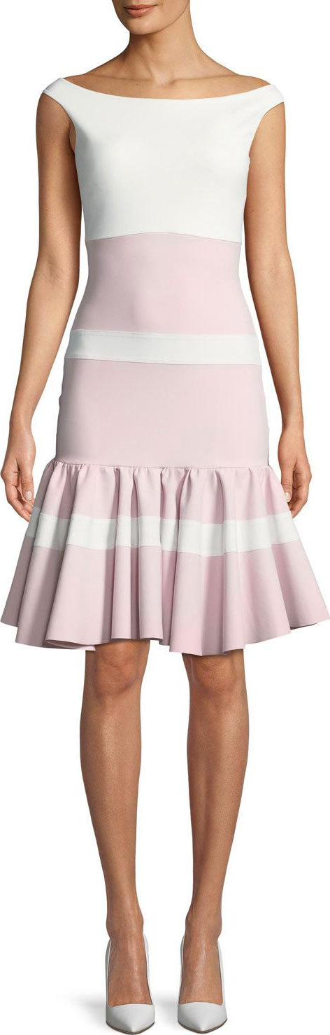La Petite Robe di Chiara Boni Sounia Colorblock Flounce-Hem Dress