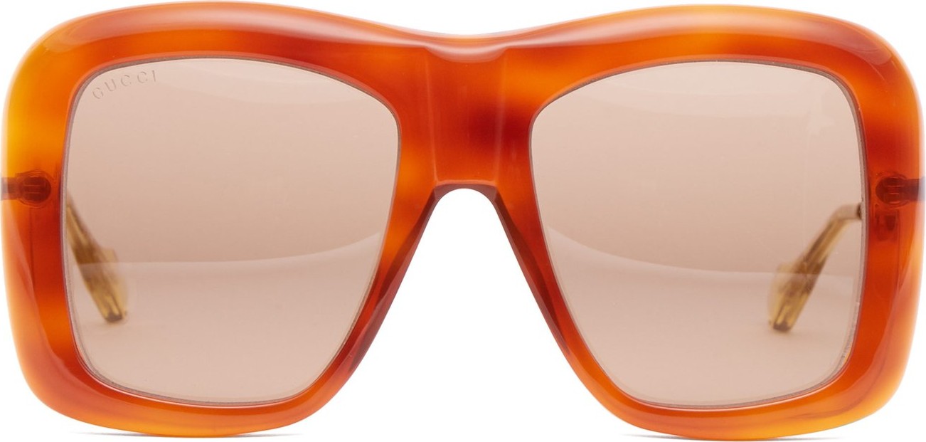 Gucci Square-frame acetate and metal sunglasses