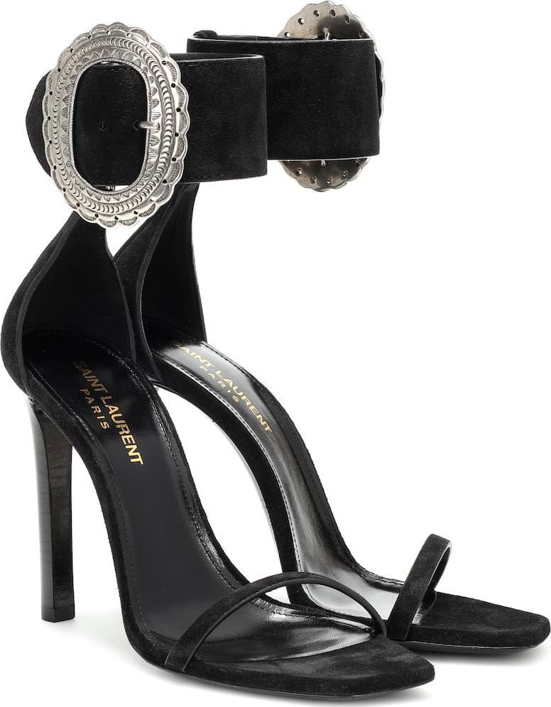 Saint Laurent Joplin 100 suede sandals