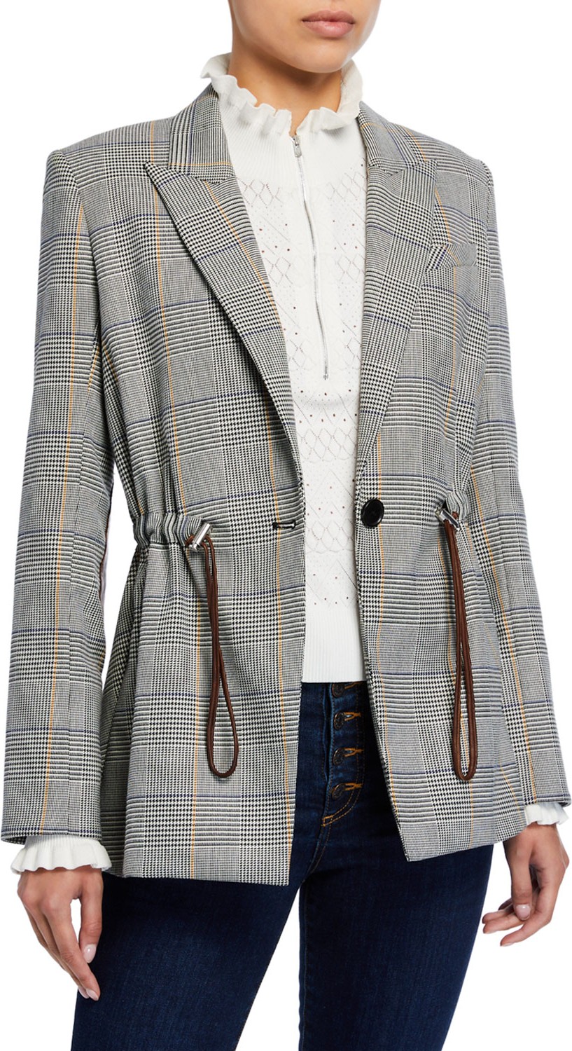 Veronica Beard Joshua Dickey Jacket w/ Drawcord Waist