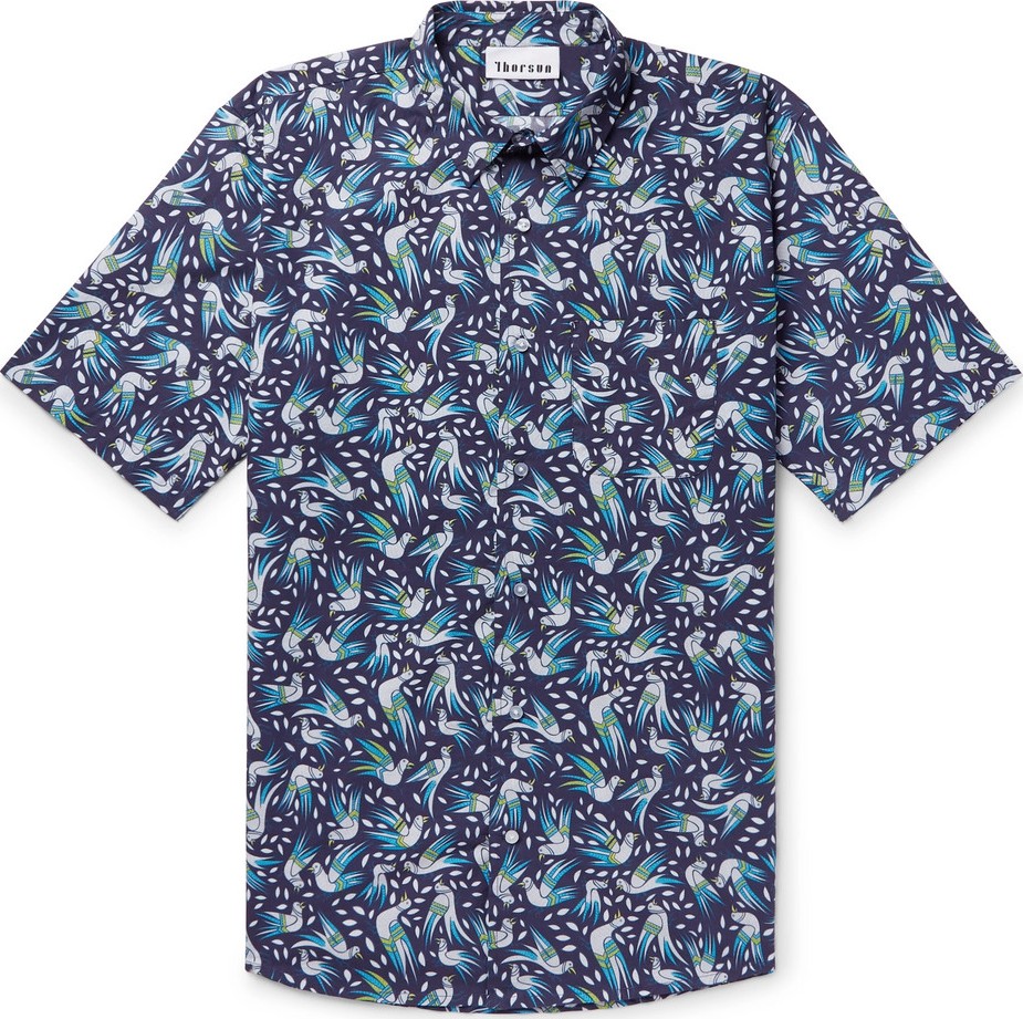 Thorsun Printed Cotton-Poplin Shirt