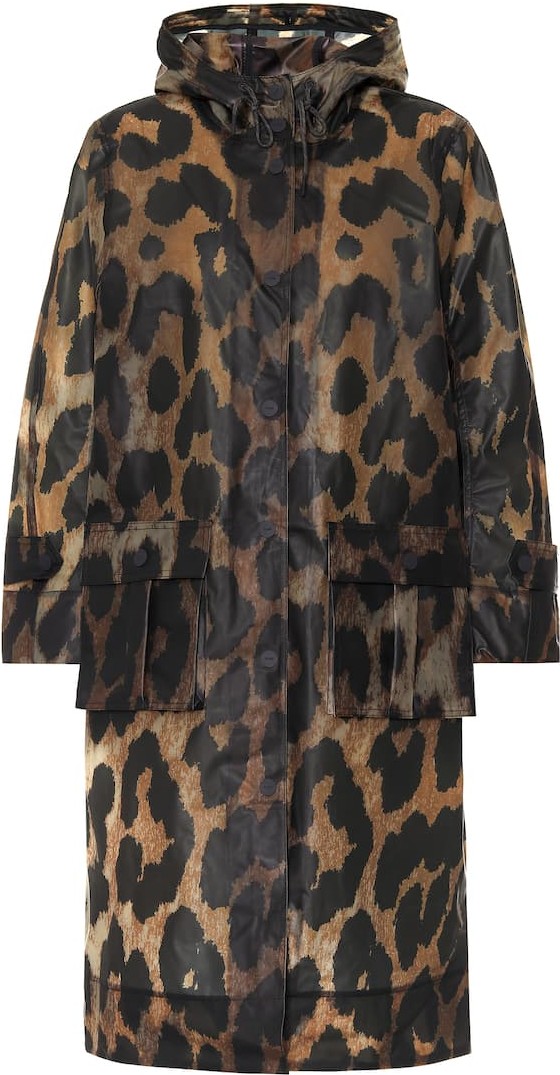 Ganni Leopard-print rain jacket