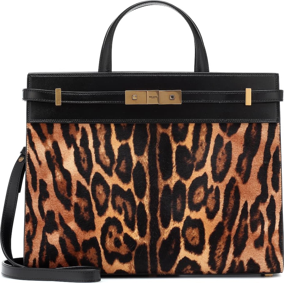 Saint Laurent Manhattan S calf-hair shoulder bag