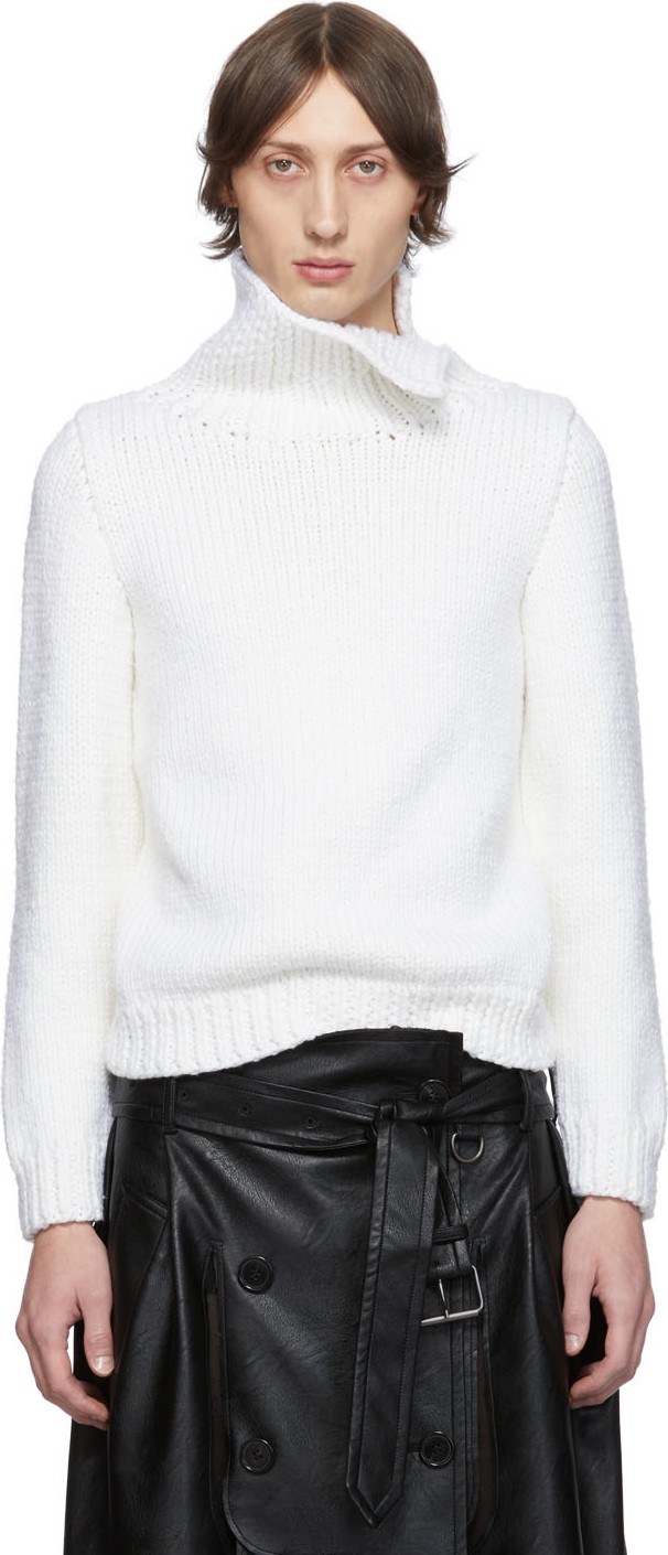 Maison Margiela Off-White Knit Turtleneck