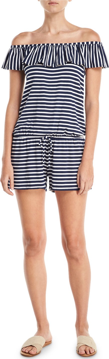 Splendid Striped Coverup Romper