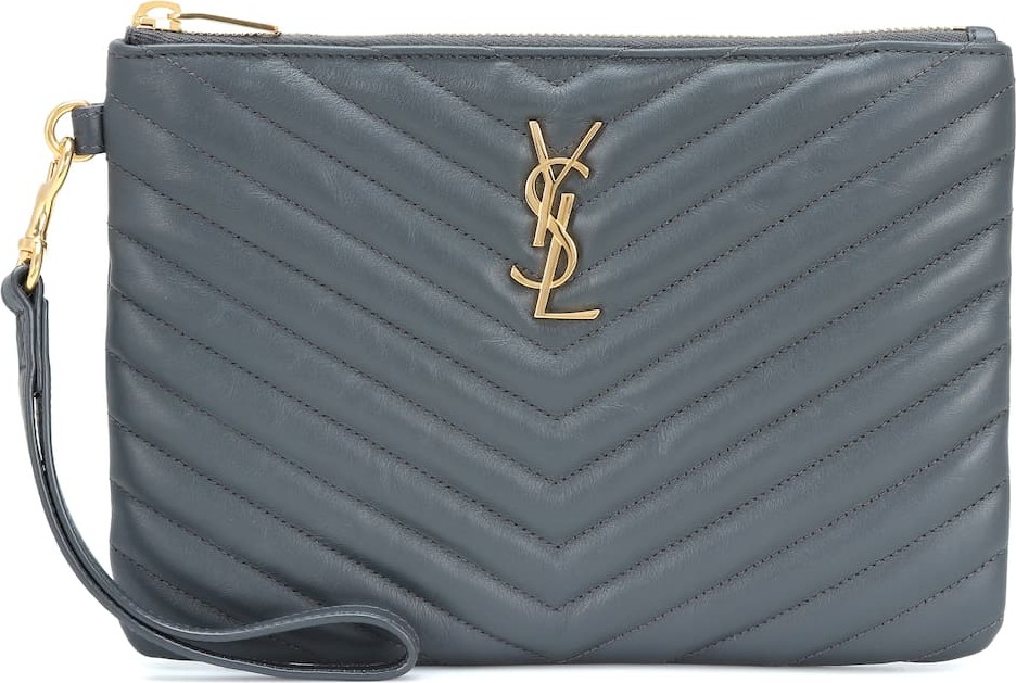 Saint Laurent Monogram leather pouch