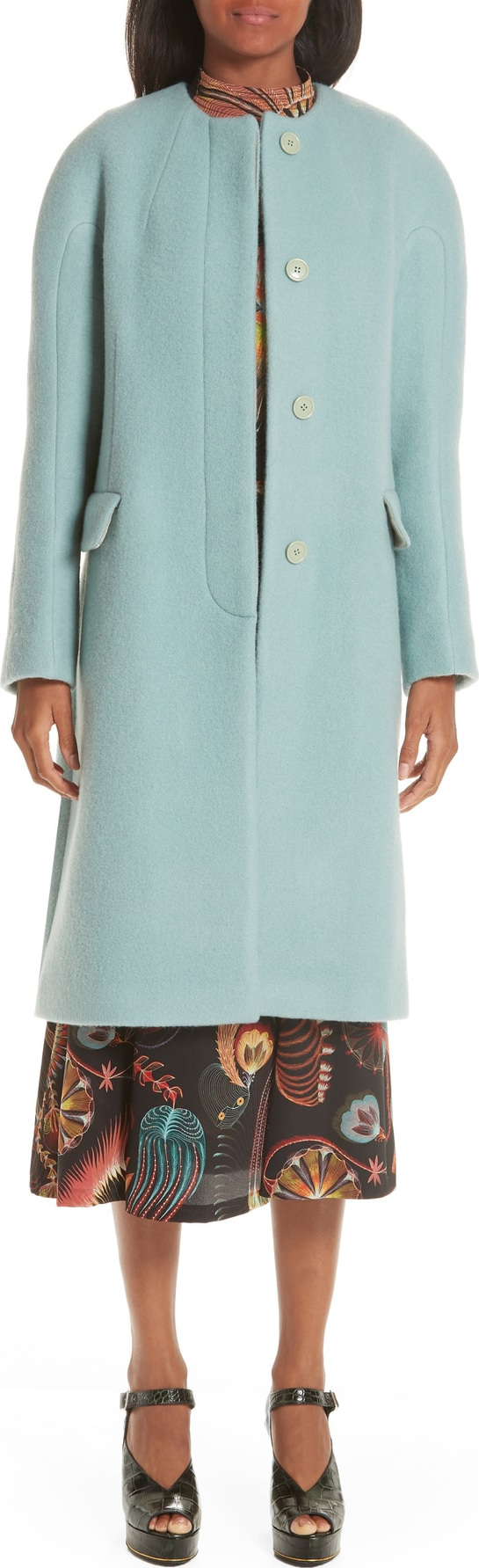 Dries Van Noten Wool & Mohair Coat