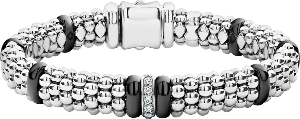 LAGOS Black Caviar Diamond Station Bracelet
