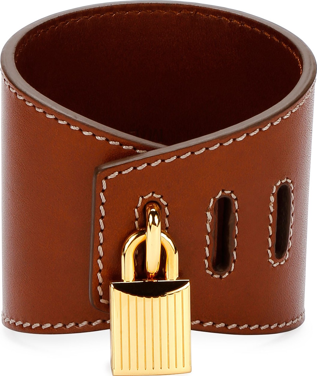 TOM FORD Large Lock Leather Cuff Bracelet
