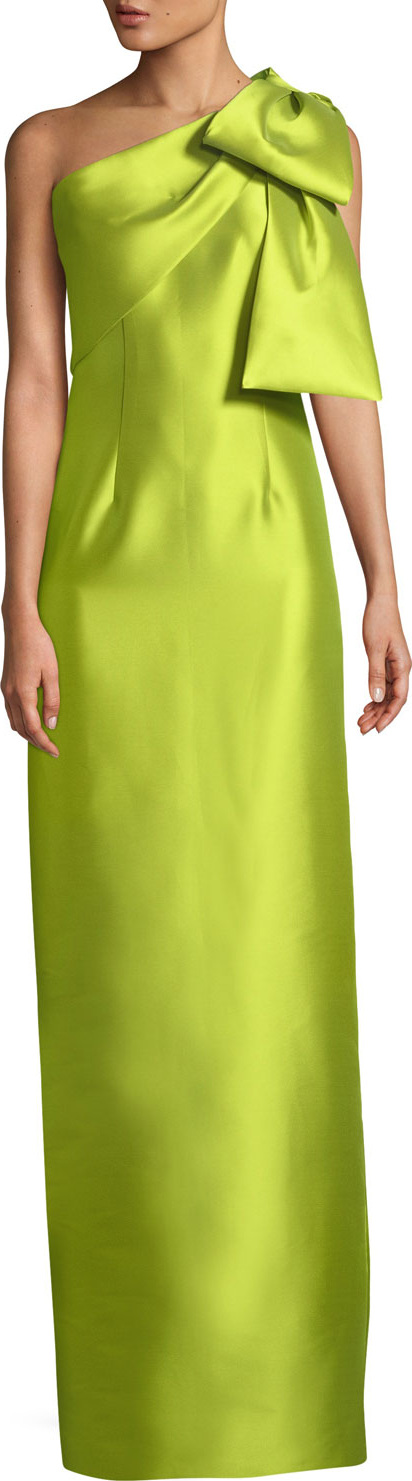 Sachin & Babi Bonnie Asymmetric Bow-Shoulder Gown