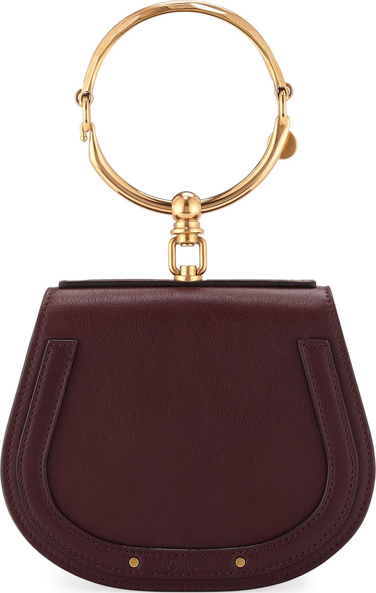 Chloe Nile Small Leather Ring-Handle Satchel Bag