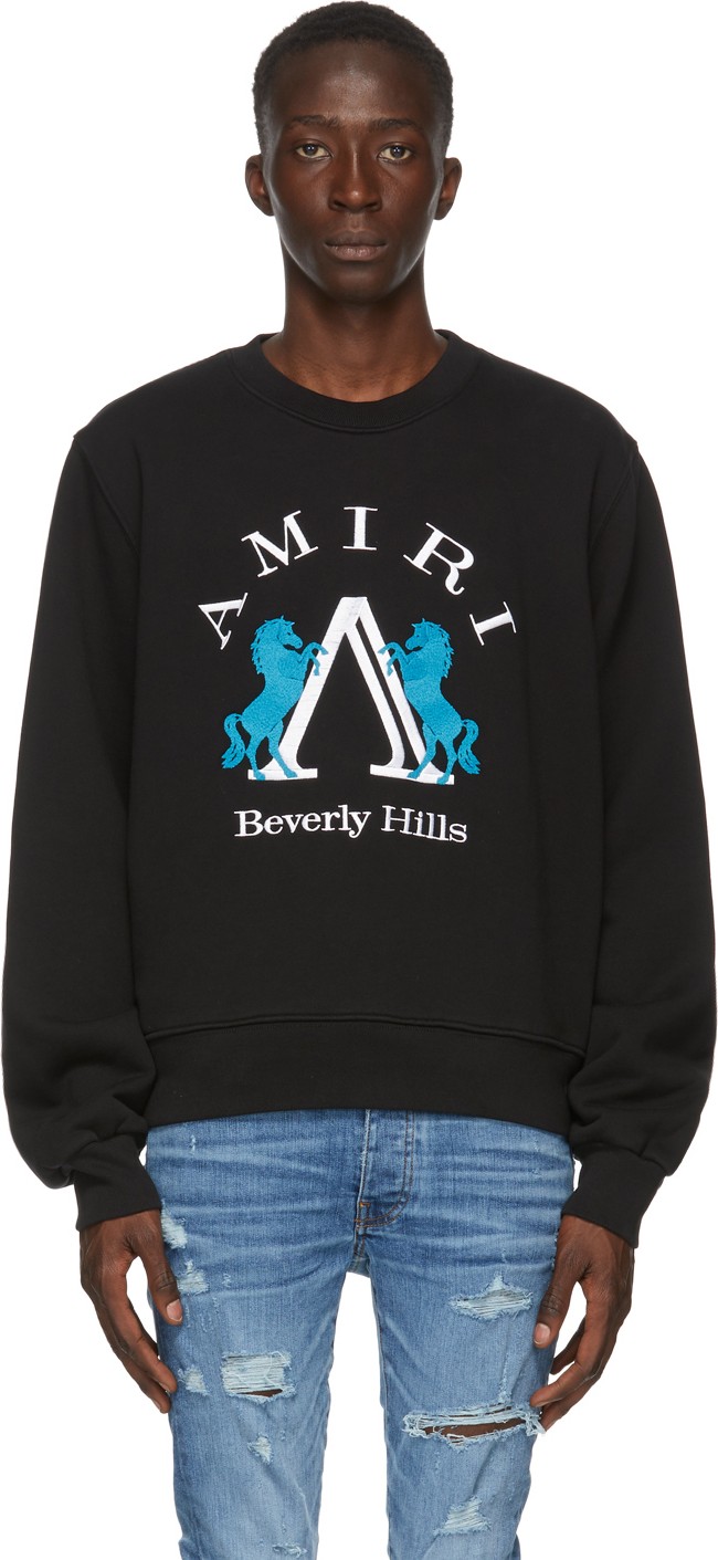Amiri Black 'Beverly Hills' Sweatshirt