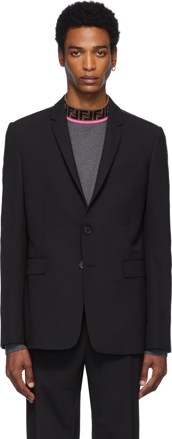 Fendi Black FF Tape Blazer