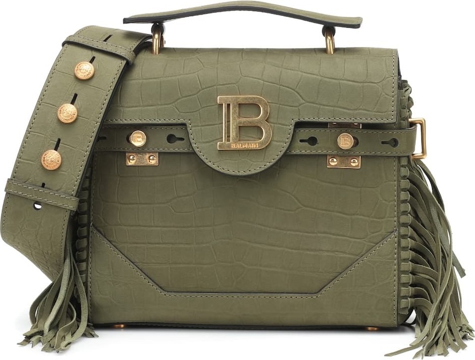 Balmain B-Buzz 23 fringed leather tote