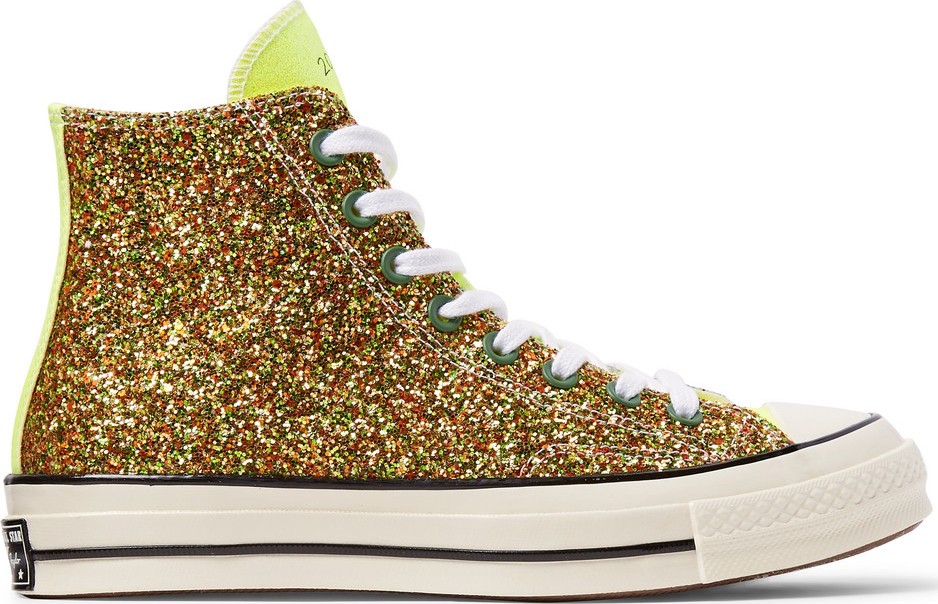 Converse + JW Anderson 1970s Chuck Taylor All Star Glittered Canvas High-Top Sneakers