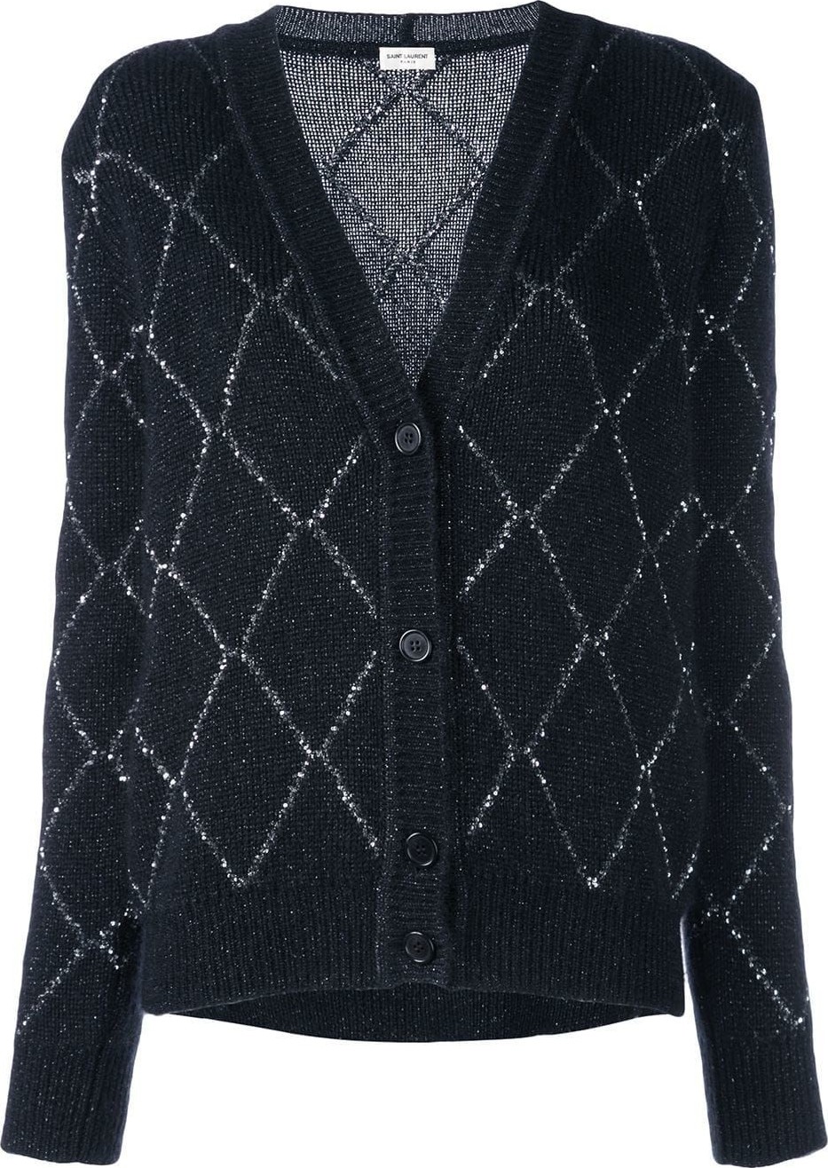 Saint Laurent embellished knit cardigan