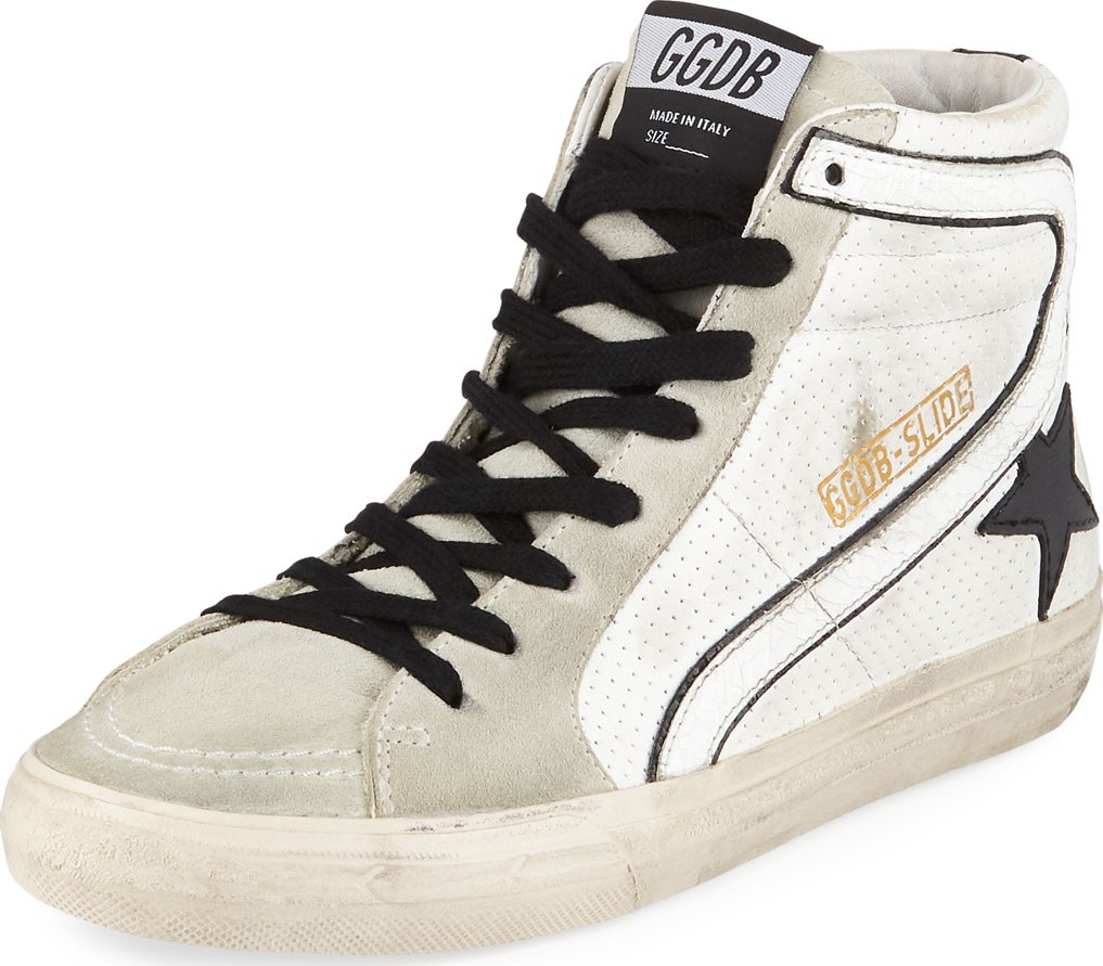 Golden Goose Deluxe Brand Slide Leather High-Top Sneakers