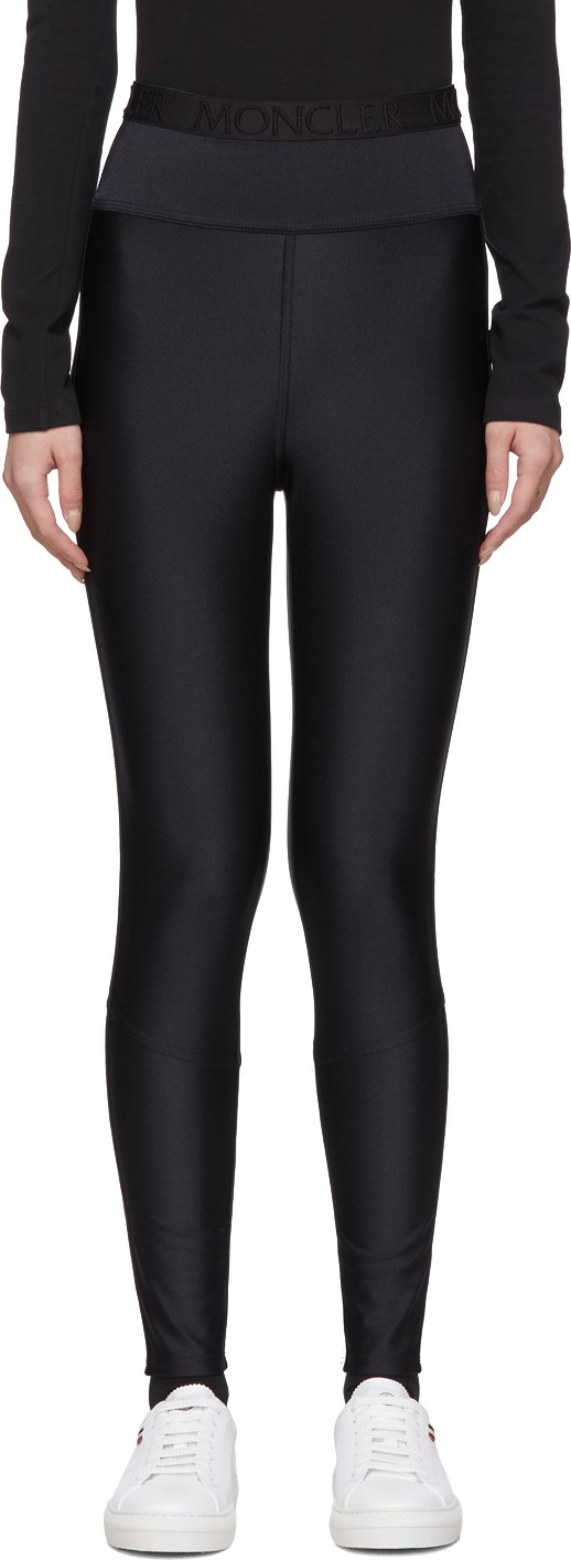 Moncler Black Shiny Leggings