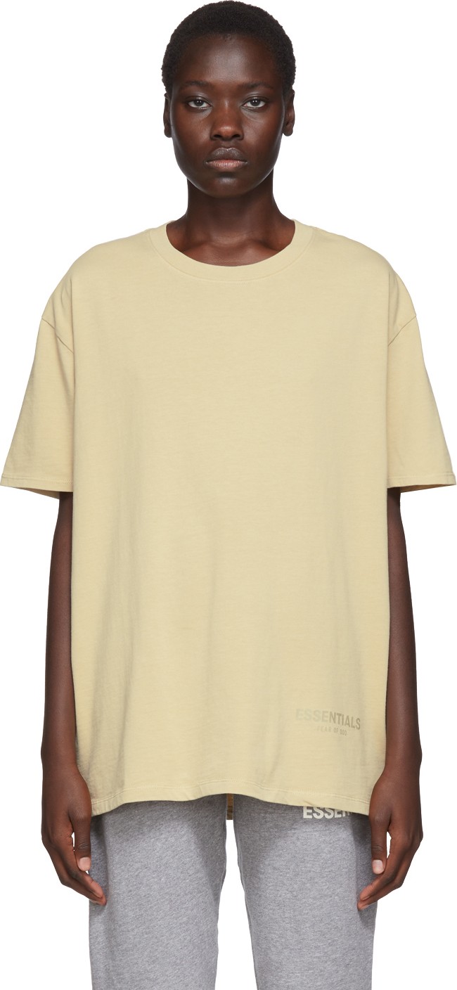 Essentials SSENSE Exclusive Beige Boxy T-Shirt