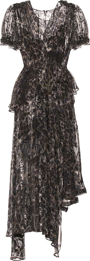 Preen Esther silk-blend midi dress