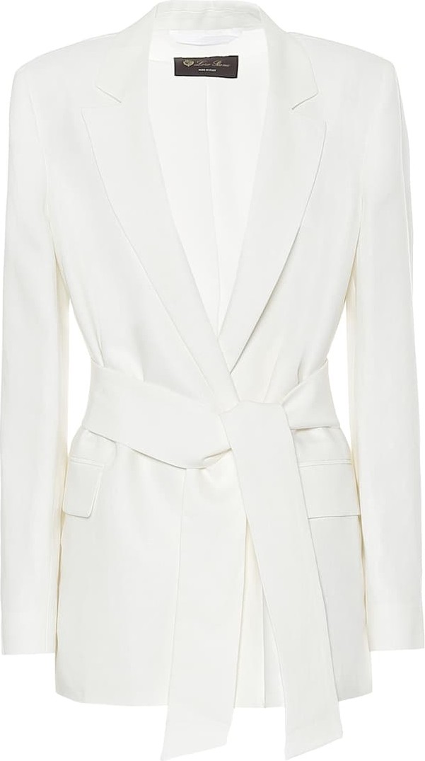 Loro Piana Belted linen blazer
