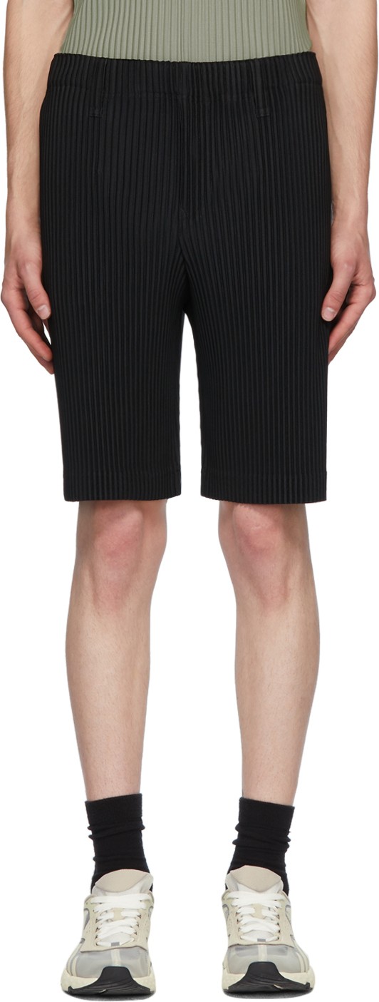 Homme Plissé Issey Miyake Black Tailored Pleats 2 Shorts