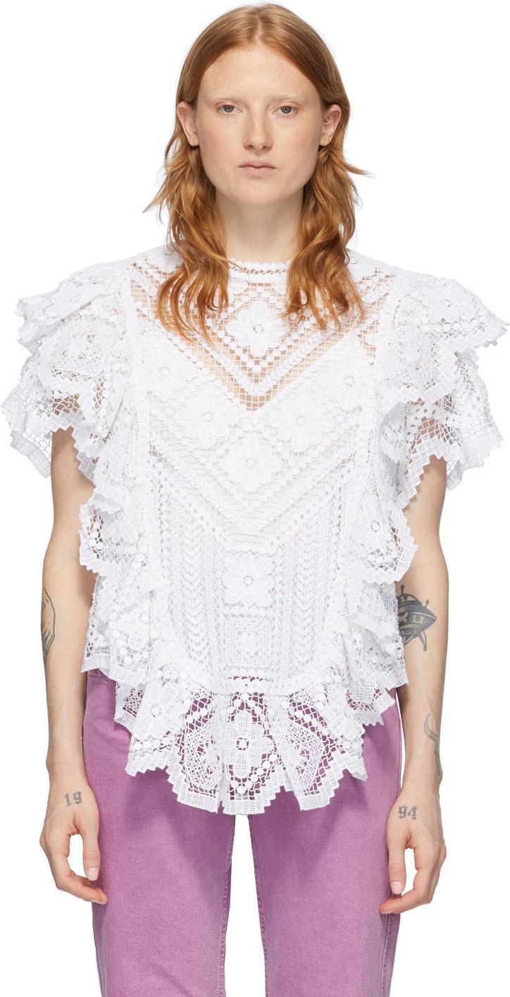 Isabel Marant White Zainos Blouse