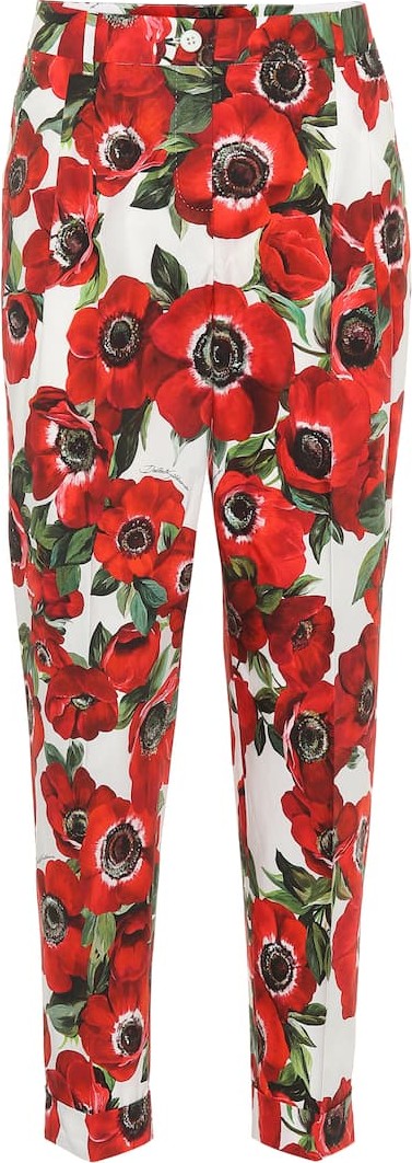 Dolce & Gabbana Mid-rise straight cotton pants