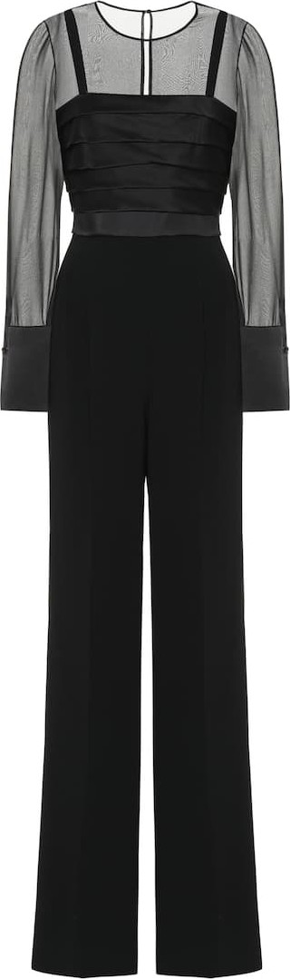 Max Mara Classe satin and crêpe jumpsuit